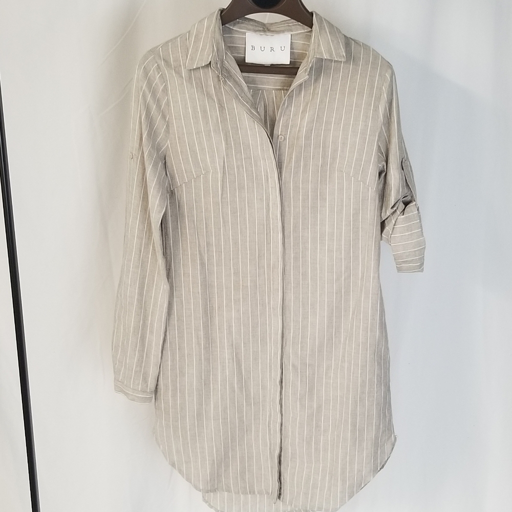 Buru Pinstriped Tshirt Dress